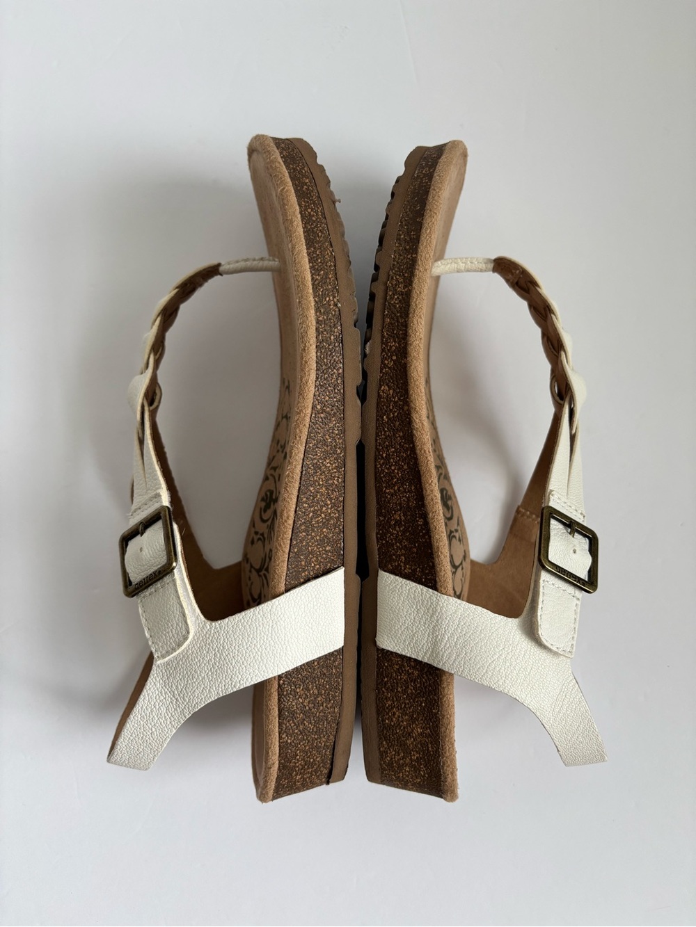 Aetrex Harper Braided Slingback Thong Arch Support Sandals White 9.5 - Picture 9 of 12